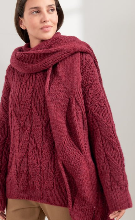 Pullover mit Ährenmuster - SPUMA- Strickset von LANA GROSSA jetzt online kaufen bei OONIQUE