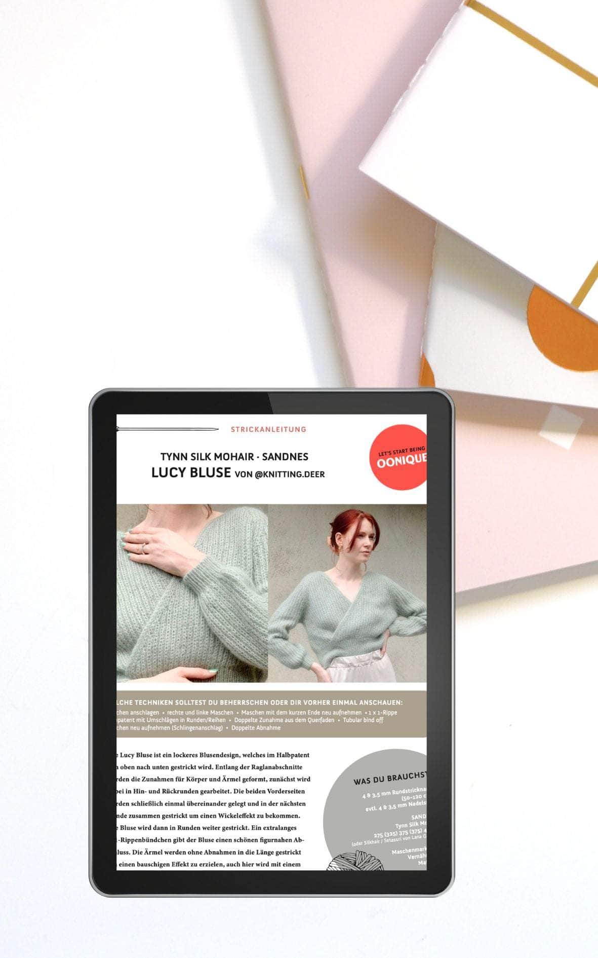 Lucy Bluse - ANLEITUNG von KNITTING DEER jetzt online kaufen bei OONIQUE