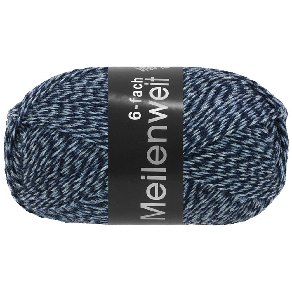 LANA GROSSA Garn 8503 - Nachtblau/Jeans MEILENWEIT 6-F 150 mouliné