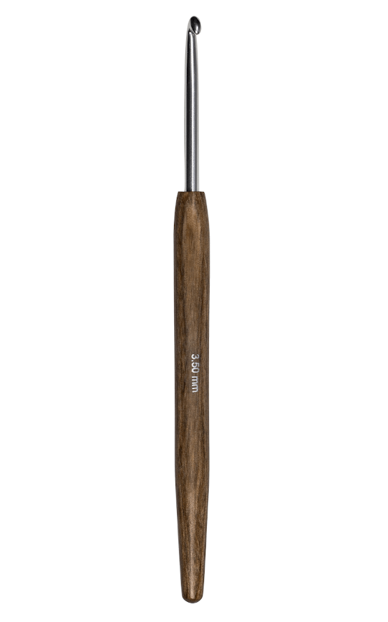 LANA GROSSA Nadeln 3,5 mm Wollhäkelnadel aus Alu mit Holzgriff