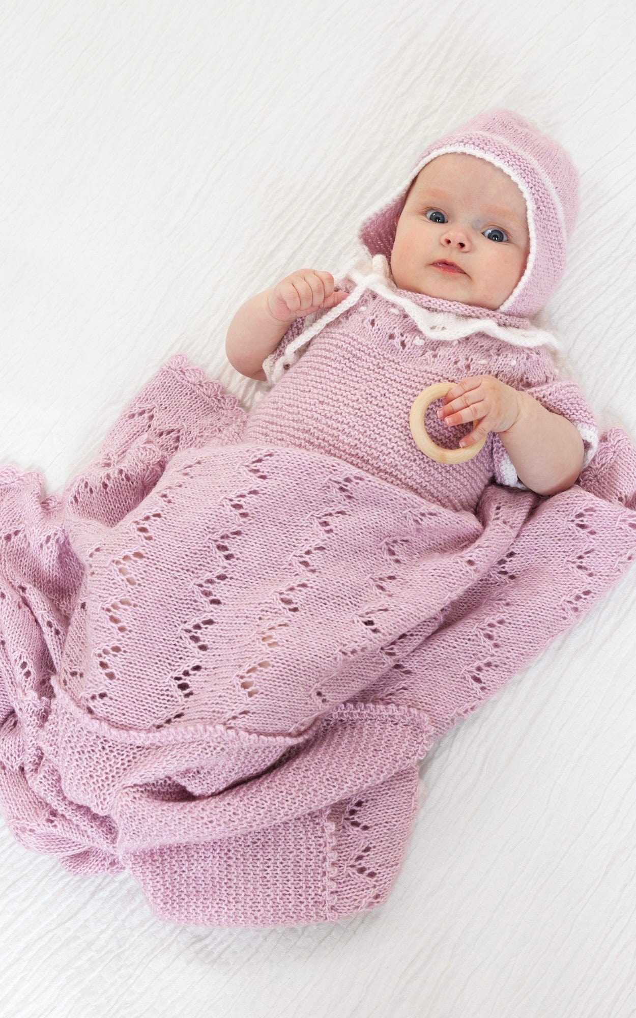 Baby Decke mit Ajourmuster - ECOPUNO - Strickset von LANA GROSSA jetzt online kaufen bei OONIQUE