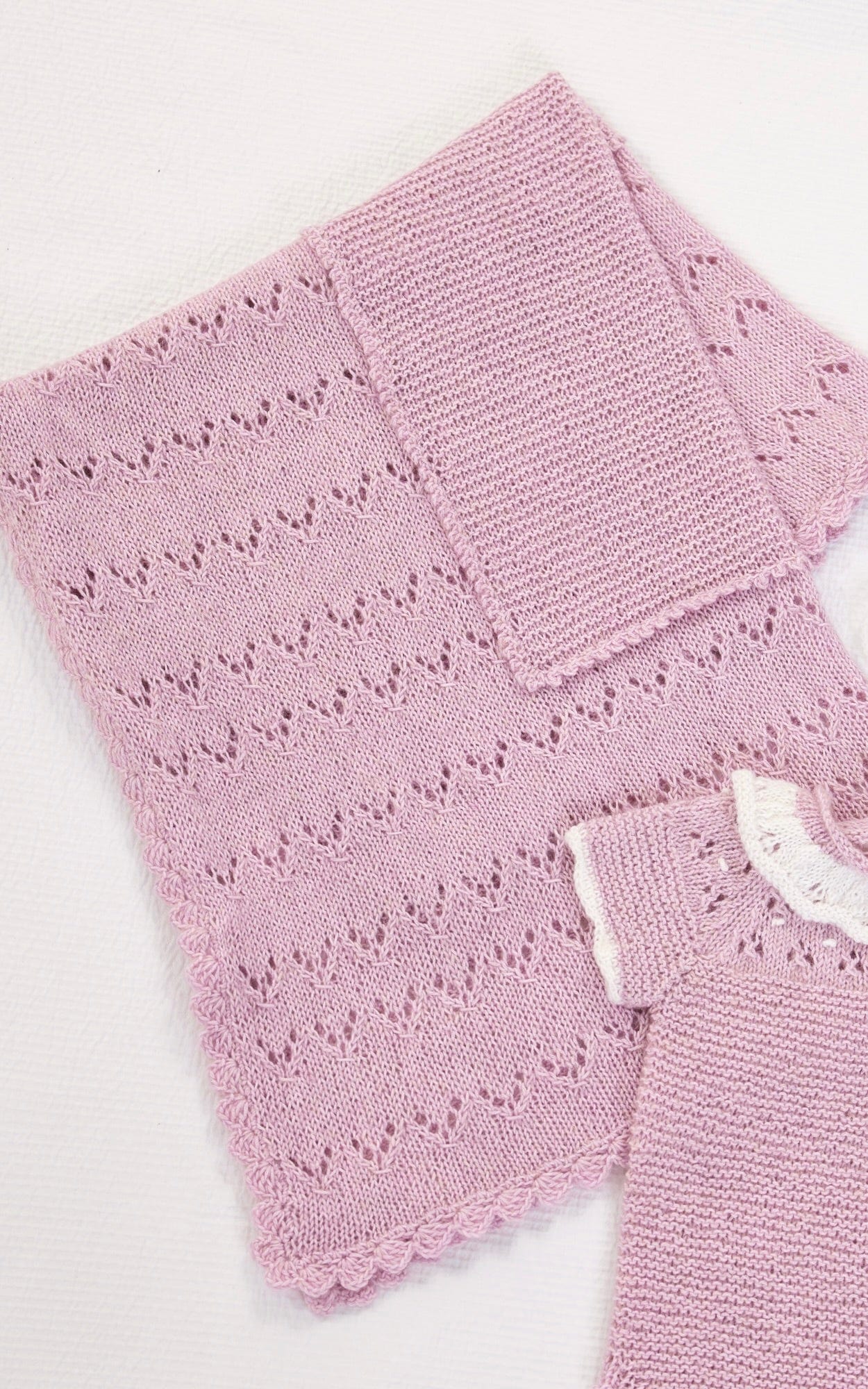 LANA GROSSA Strickset Baby Decke mit Ajourmuster - ECOPUNO - Strickset