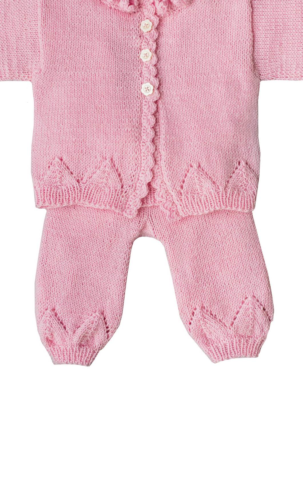 LANA GROSSA Strickset Baby Hose mit Ajourmuster - Strickset
