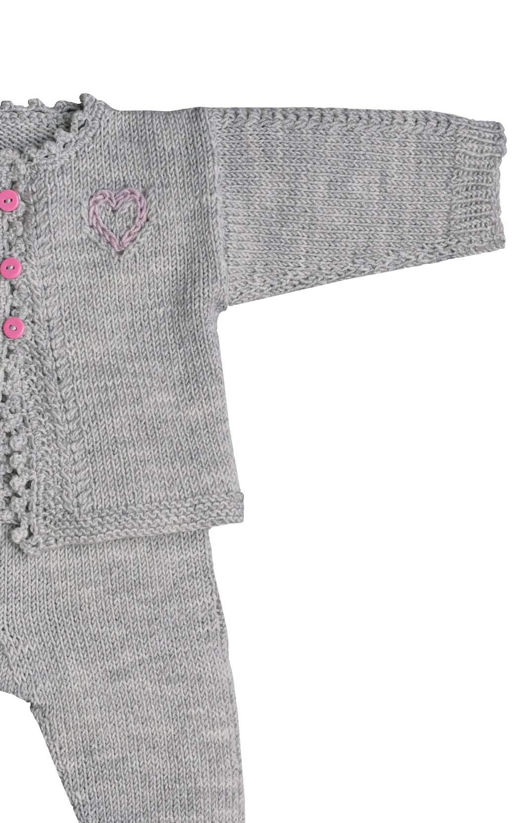 Baby Jacke mit Ajourherz - Strickset von LANA GROSSA jetzt online kaufen bei OONIQUE