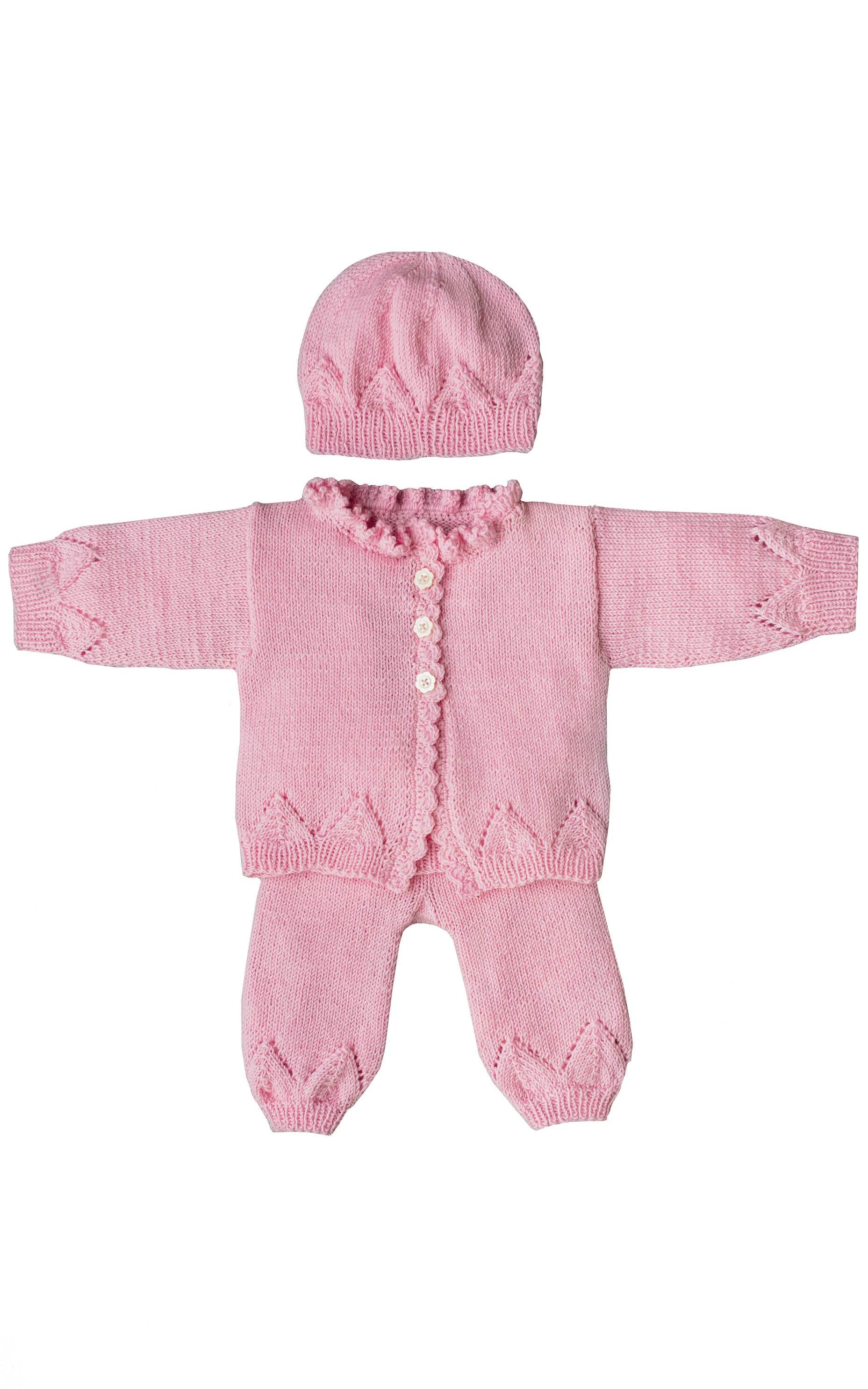 LANA GROSSA Strickset Baby Jacke mit Ajourmuster - Strickset