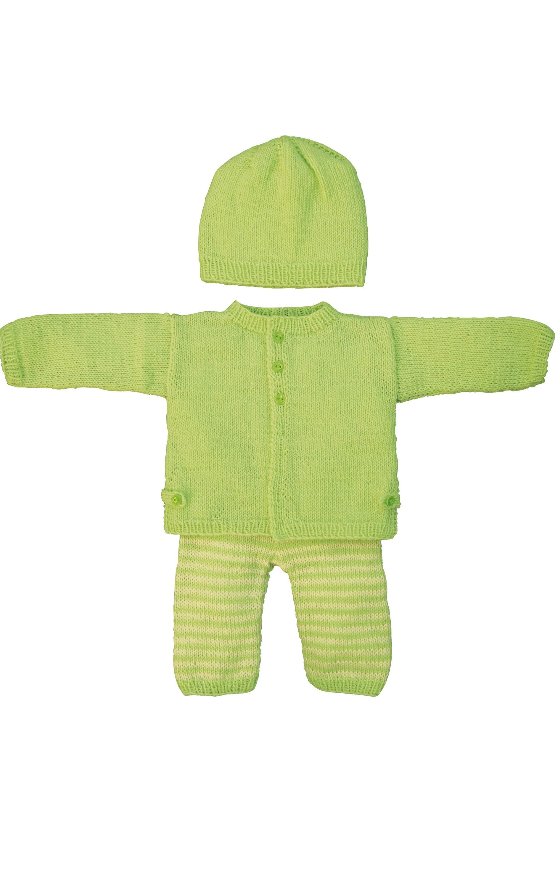 LANA GROSSA Strickset Baby Jacke mit Riegeln - Strickset