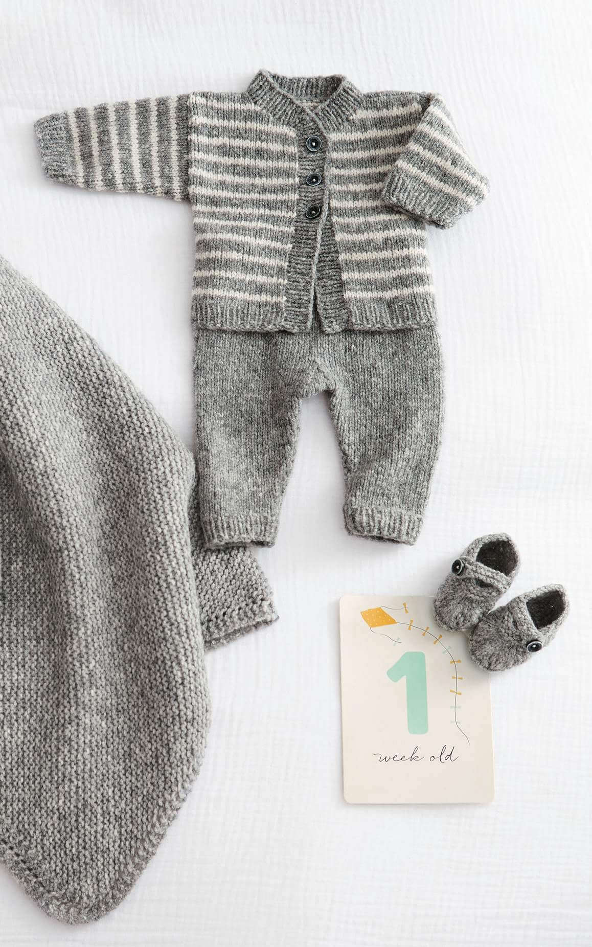 Baby Schuhe mit Knopf - Strickset von LANA GROSSA jetzt online kaufen bei OONIQUE