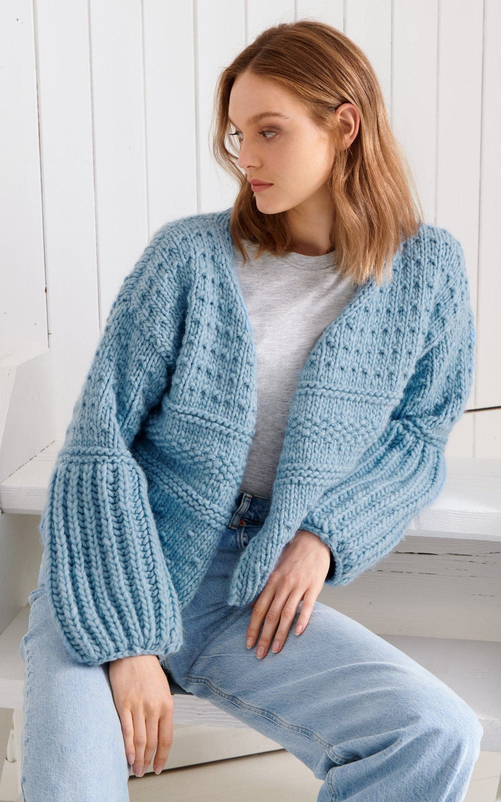 Lana Zara Top And Cardigan Set ZARA YELLOW SUNSET CHUNKY LANA WOOL