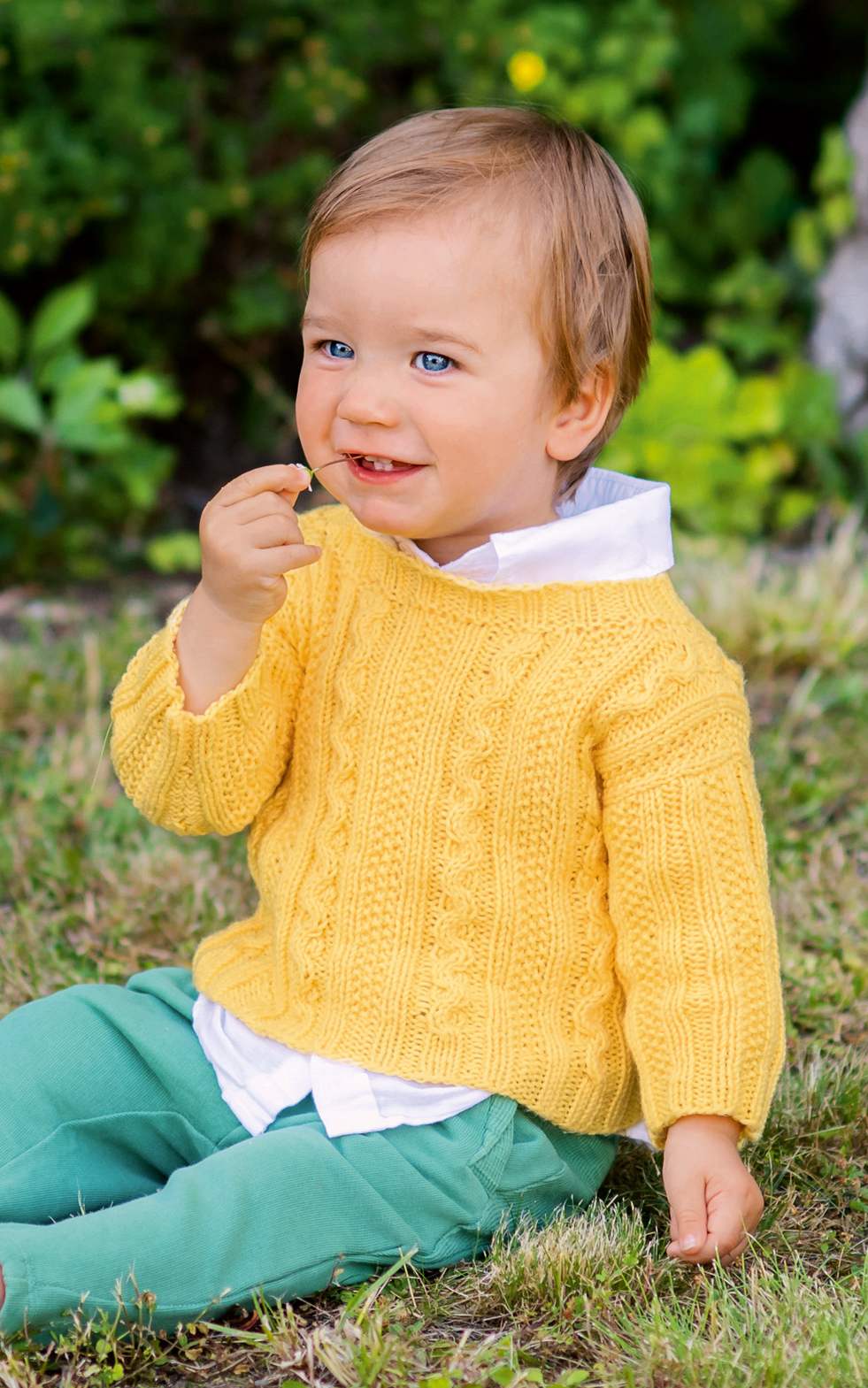 Kinder Pullover mit Zopfmuster - Strickset von LANA GROSSA jetzt online kaufen bei OONIQUE