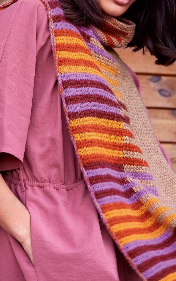 Schal mit Streifen - ECOPUNO - Häkelset von LANA GROSSA jetzt online kaufen bei OONIQUE