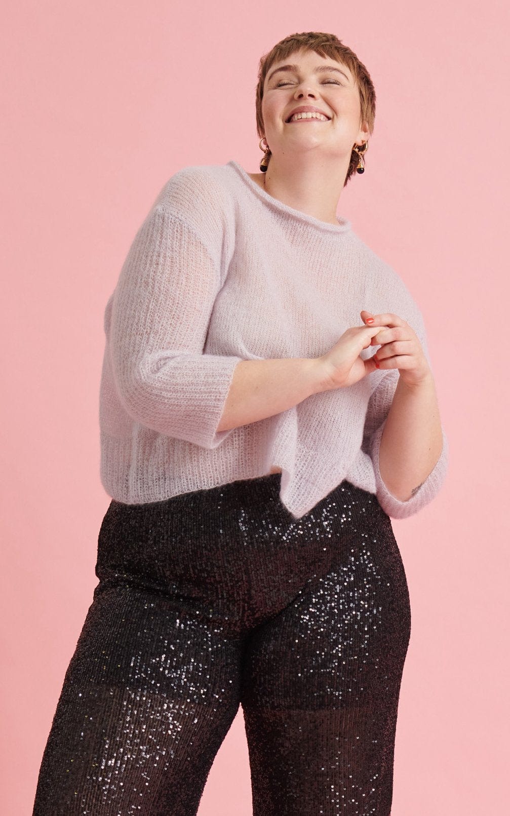 Pullover im Halbpatent - Plus Size - SILKHAIR - Strickset von LANA GROSSA jetzt online kaufen bei OONIQUE