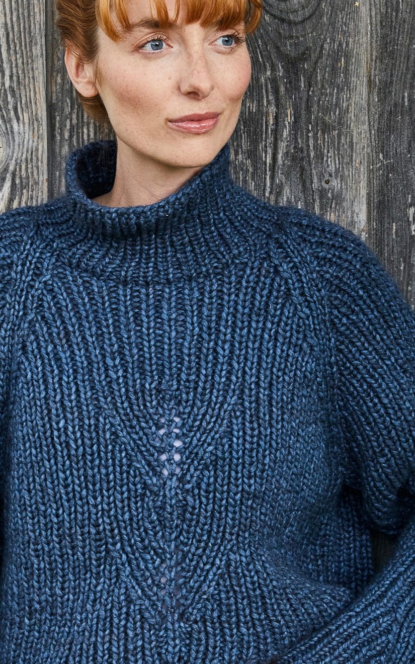 Pullover mit Ajourmuster - LANDLUST WINTERWOLLE - Strickset von LANA GROSSA jetzt online kaufen bei OONIQUE