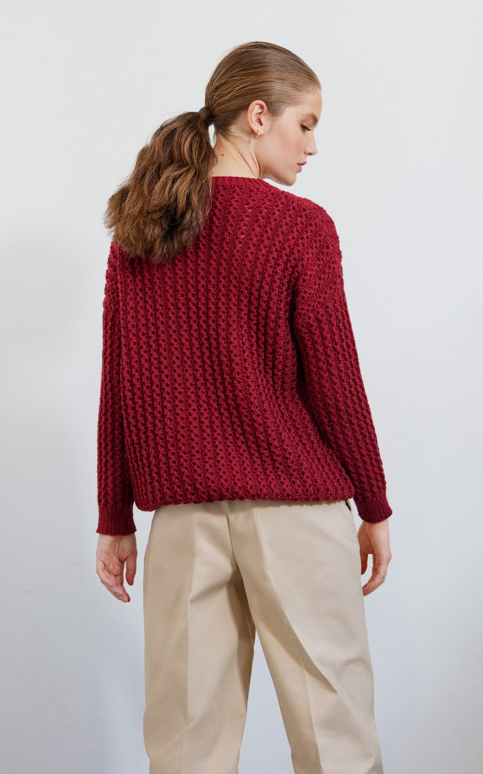 Pullover mit Lochmuster - COOL MERINO - Strickset von LANA GROSSA jetzt online kaufen bei OONIQUE