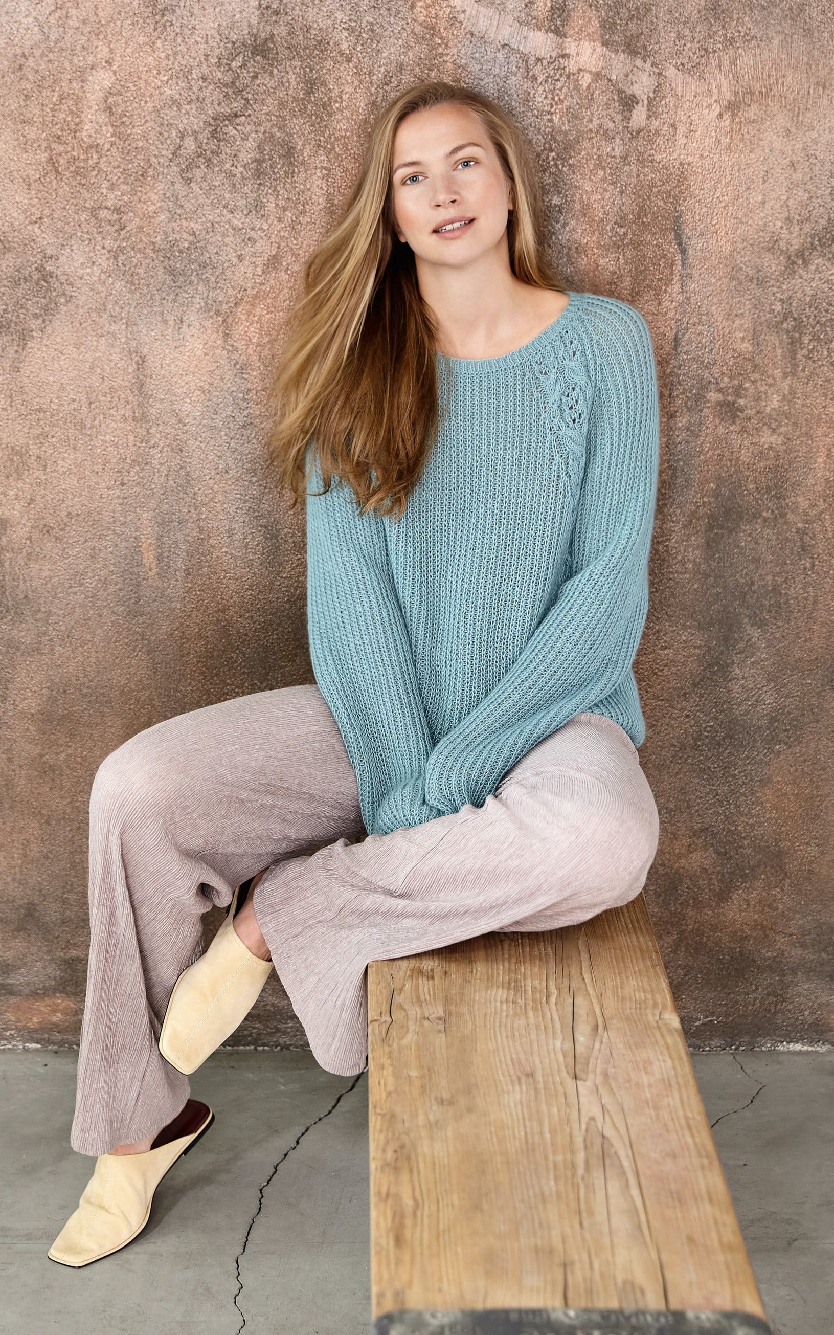Pullover mit Zopf-Ajour-Details - Strickset von LANA GROSSA jetzt online kaufen bei OONIQUE