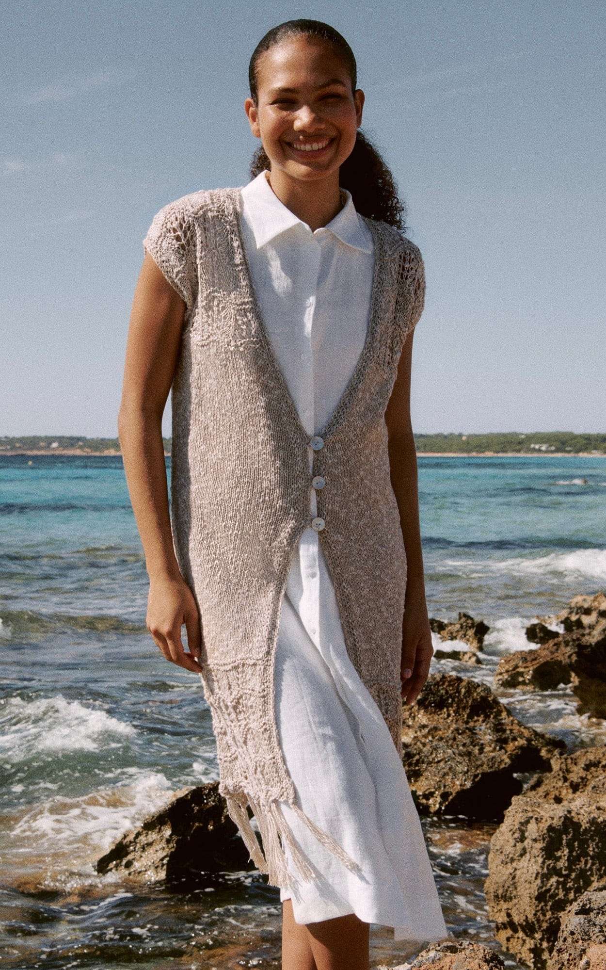 sommerliches Westen-Kleid - TERRA - Häkelset von LANA GROSSA jetzt online kaufen bei OONIQUE