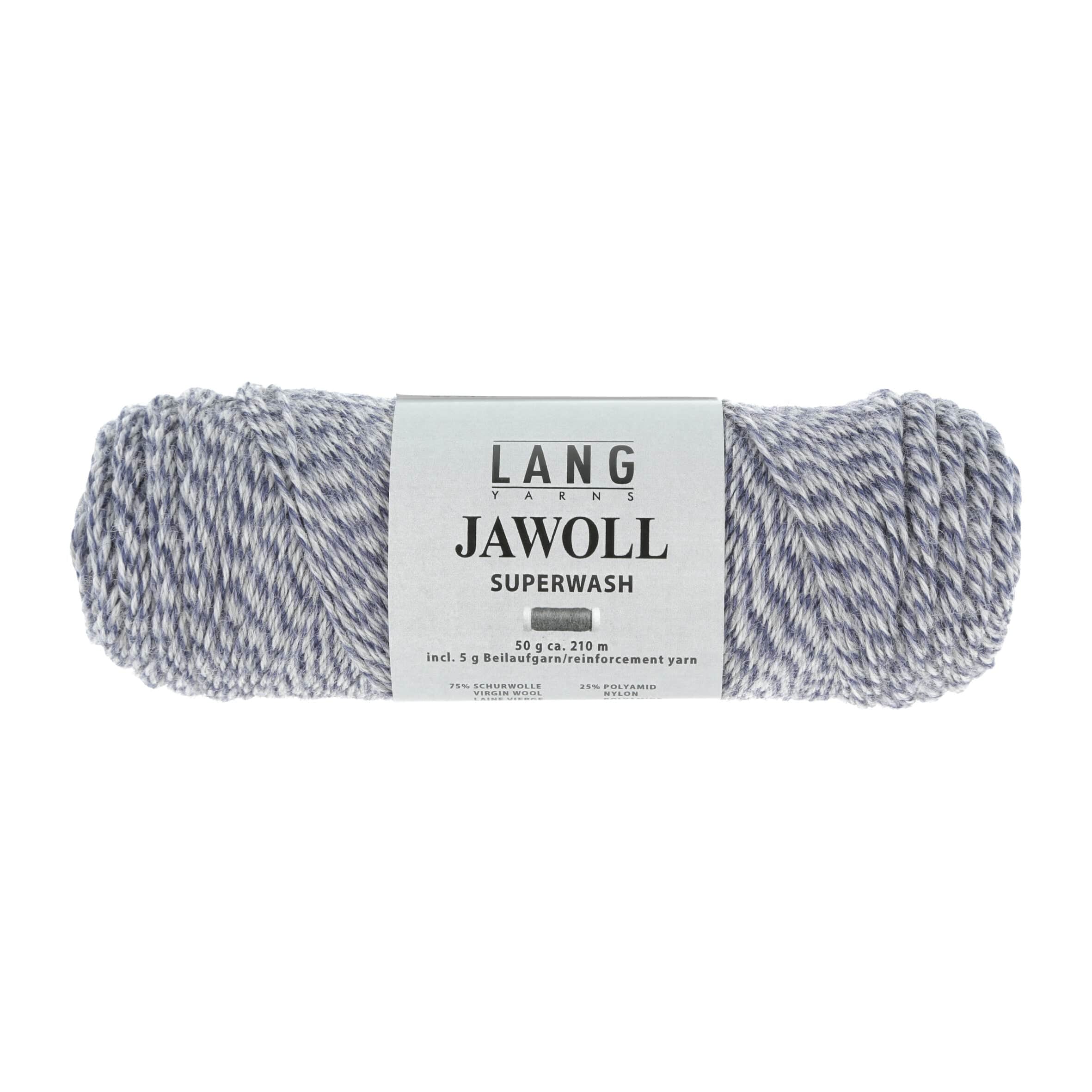 LANG YARNS Garn 0151 - blau/hellgrau mouliné JAWOLL