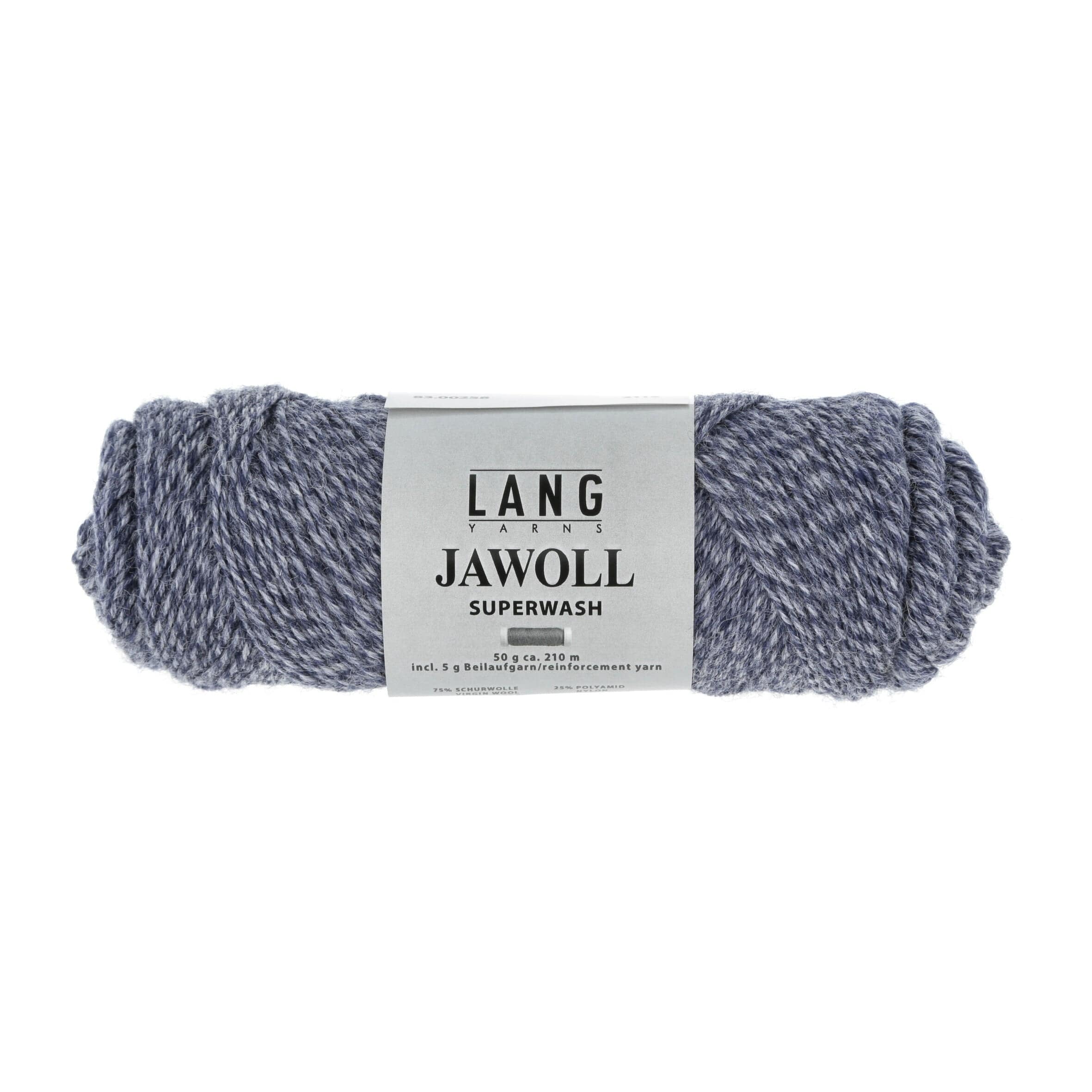 LANG YARNS Garn 0258 - jeans/blau mouliné JAWOLL