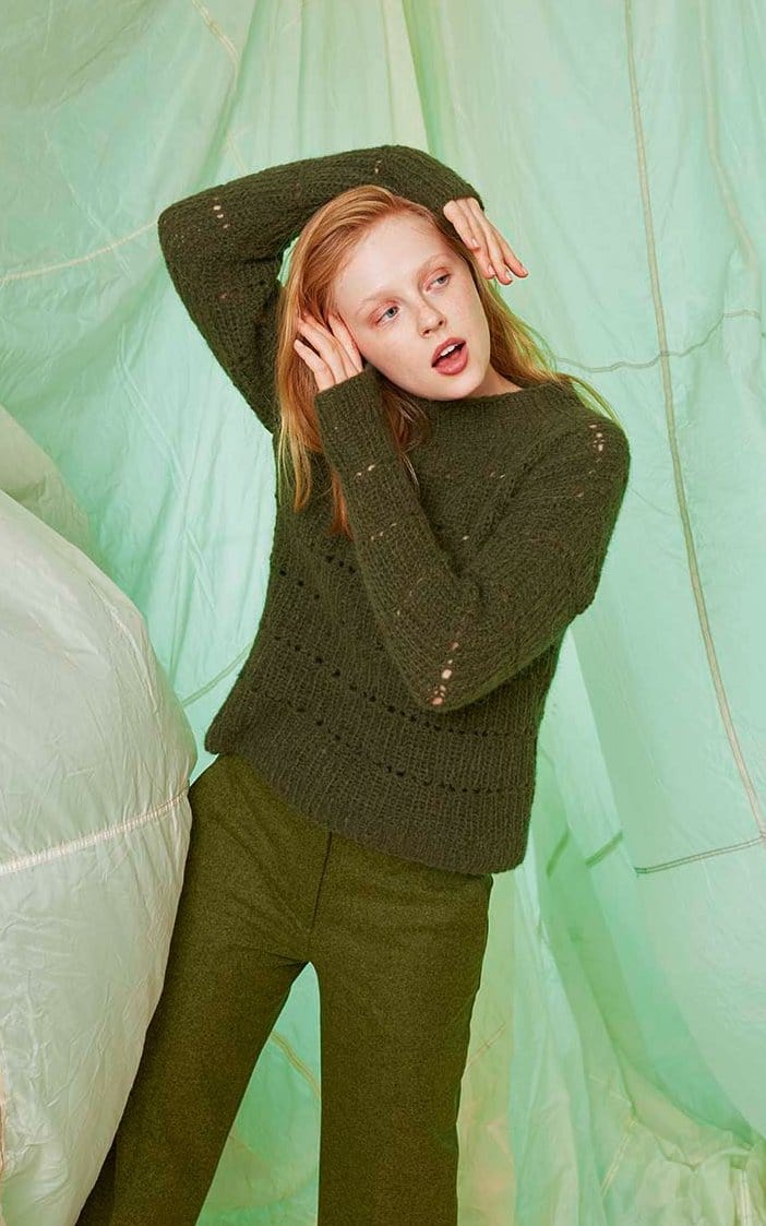 Pullover mit Ajoumuster - MALOU LIGHT - Strickset von LANG YARNS jetzt online kaufen bei OONIQUE