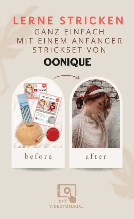 New Beginnings Haarband - Anfänger Strickset mit Videotutorial - VEGAN EDITION von OONIQUE jetzt online kaufen bei OONIQUE