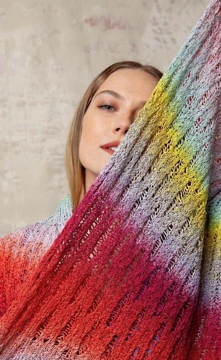 Schultertuch Mira - PARADISE - Strickset von LANG YARNS jetzt online kaufen bei OONIQUE