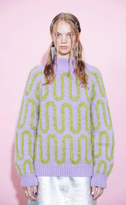 Wave Sweater - DOUBLE SUNDAY & TYNN SILK MOHAIR - Strickset von SPEKTAKELSTRIK jetzt online kaufen bei OONIQUE